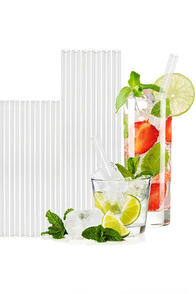 Glas Strohhalme Set 15/20/23cm nachhaltige Trinkhalme von TRENDY AND NEW