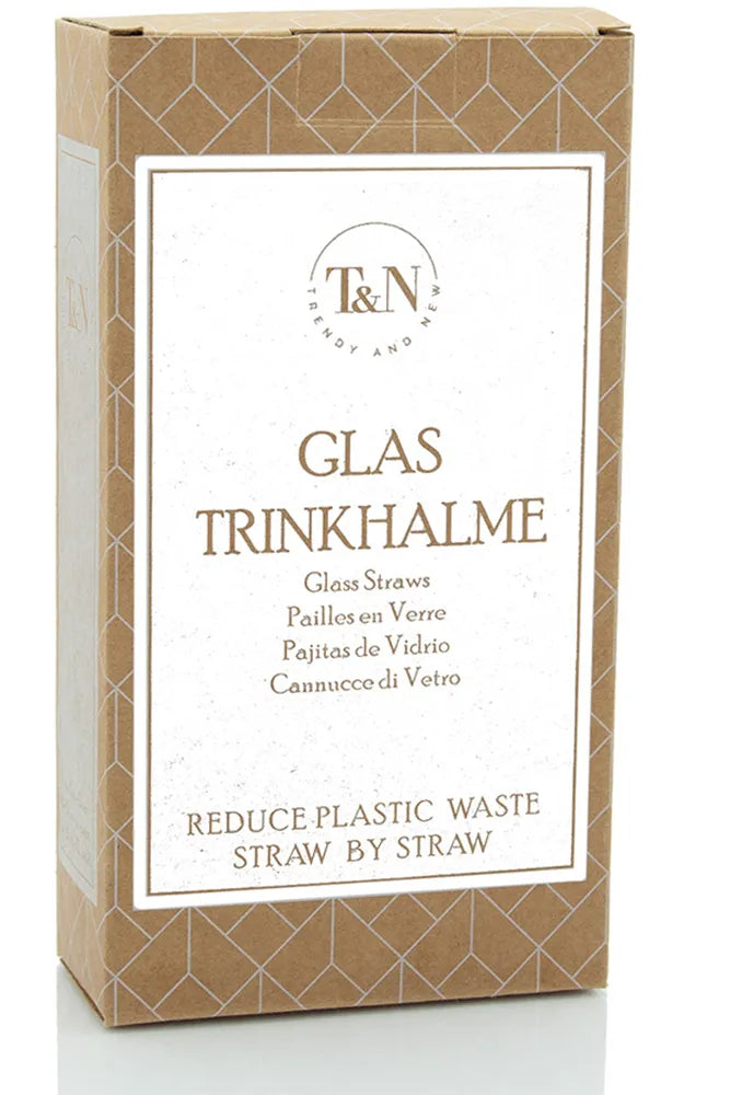 Glas Strohhalme in plastikfreier Verpackung