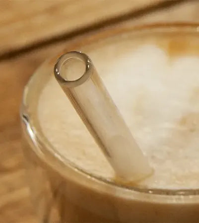 Glasstrohalme von TRENDY AND NEW für Kaffee geeignet für weisse Zähne