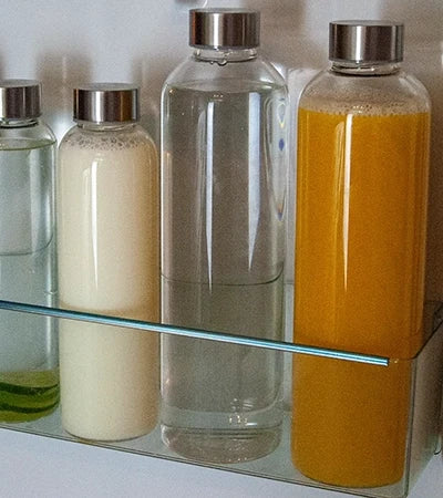 Die Glasflasche von TRENDY AND NEW ist Hitze und Kälte resistent