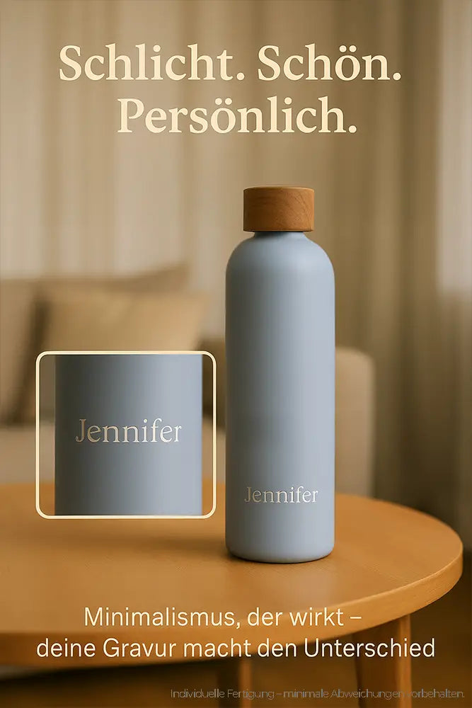 T&N Edelstahl Trinkflaschen - Wood Edition