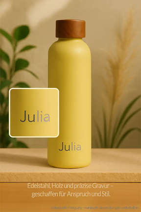 T&N Edelstahl Trinkflaschen - Wood Edition