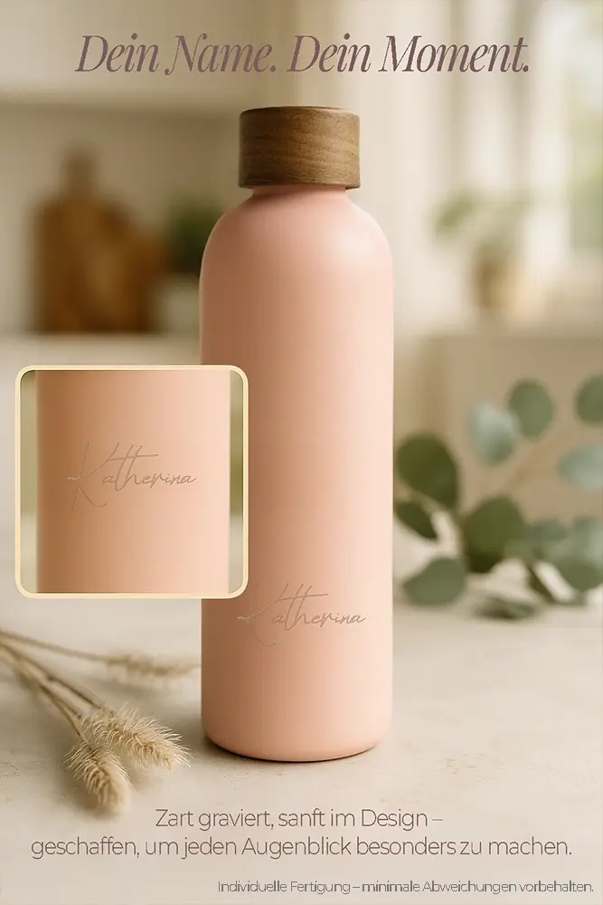 T&N Edelstahl Trinkflaschen - Wood Edition