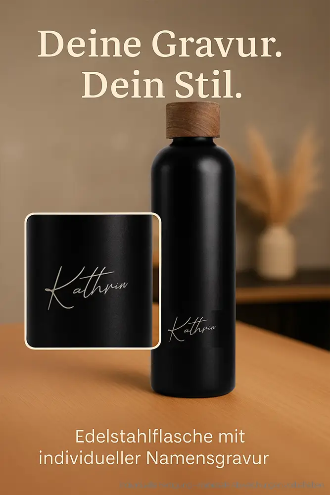 T&N Edelstahl Trinkflaschen - Wood Edition