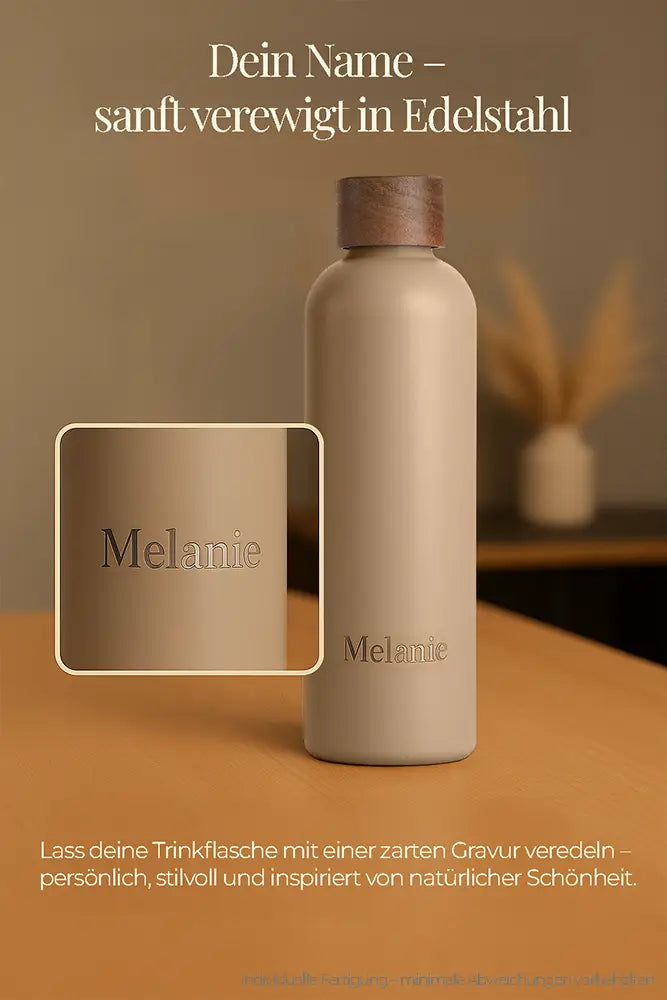 T&N Edelstahl Trinkflaschen - Wood Edition