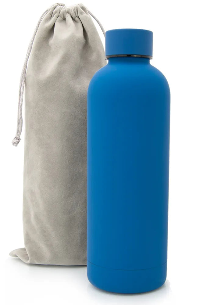 T&N Stahl Trinkflasche blau - TRENDY AND NEW