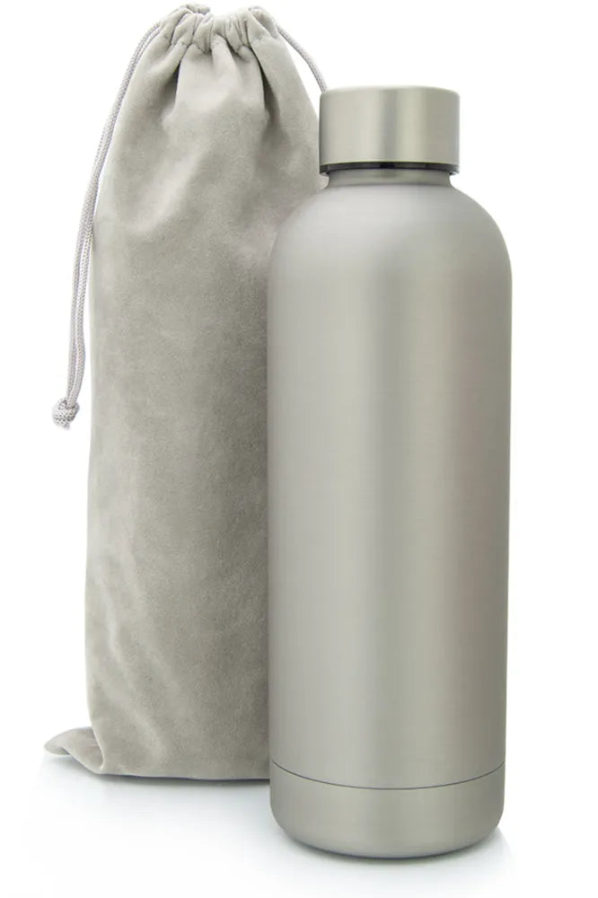 Stahlflasche 500ml in Silber - TRENDY AND NEW