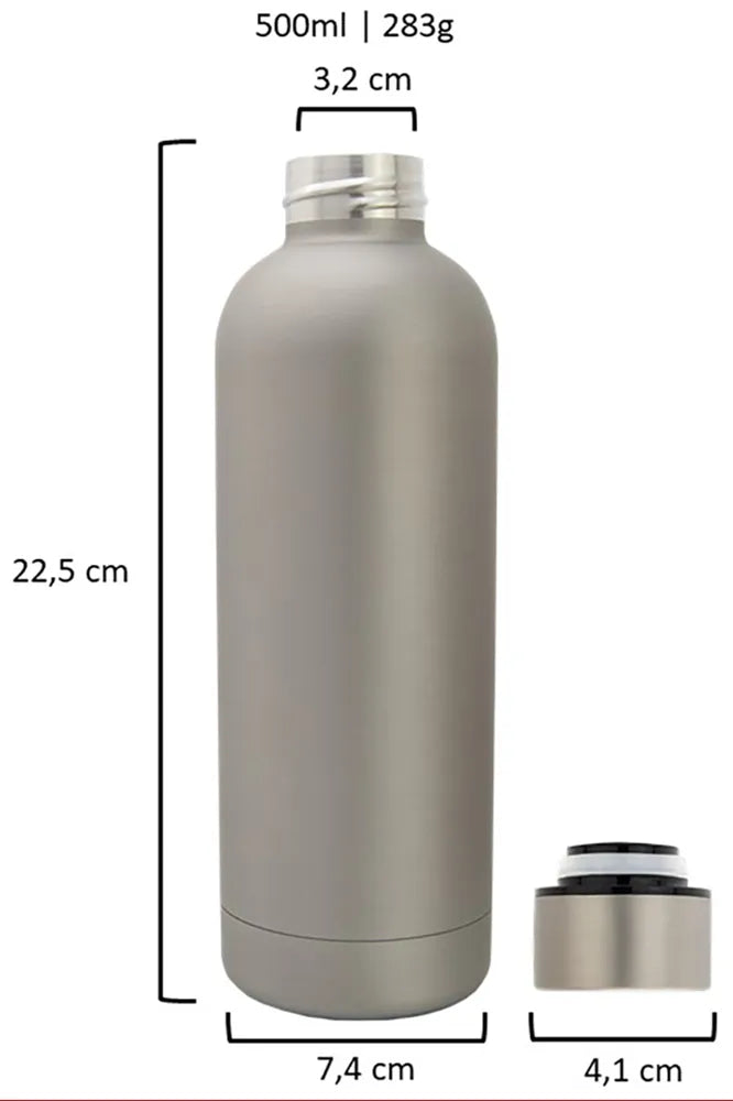 Metall Flasche in silber - TRENDY AND NEW