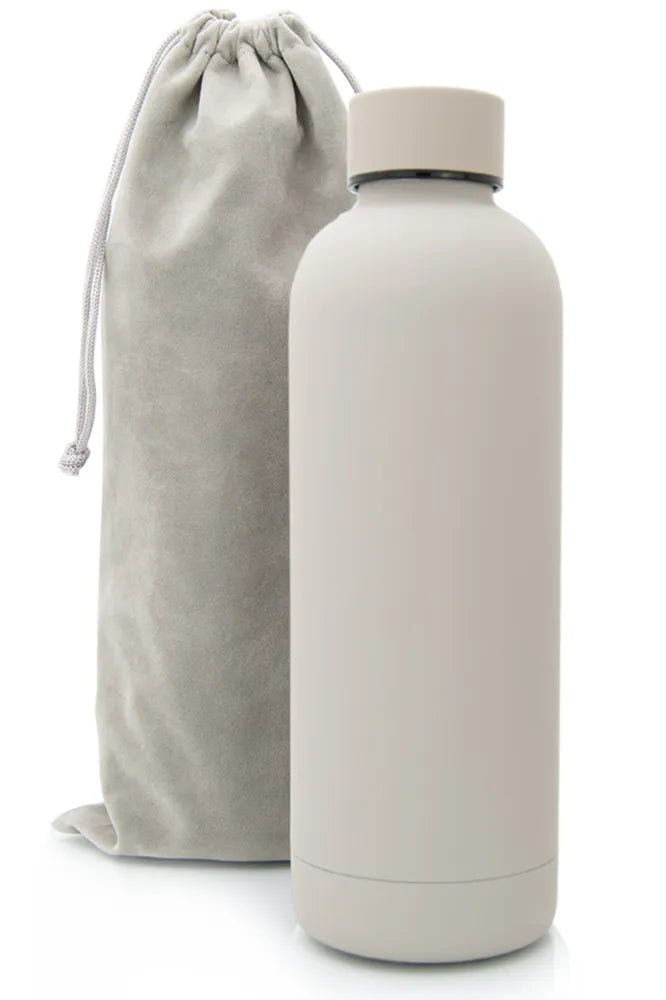 Thermosflasche schlamm grau, taupe - TRENDY AND NEW