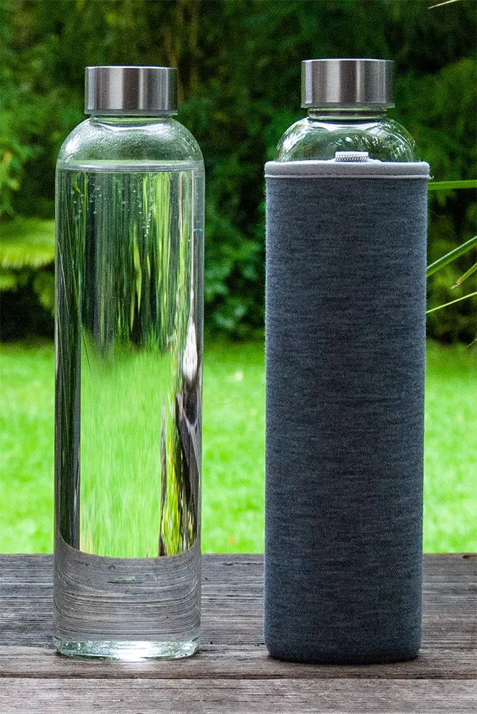 Nachhaltige Glastrinkflasche für unterwegs, Büro, Yoga - TRENDY AND NEW