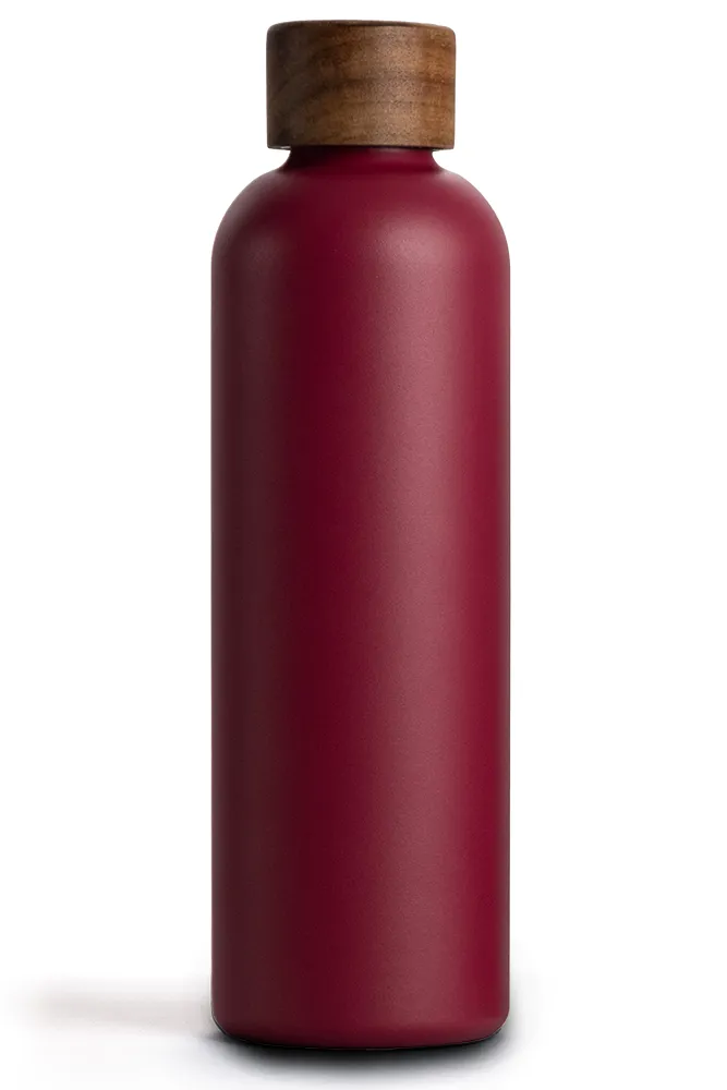 T&N Thermosflasche 750ml bordeaux rot für Geschirrspüler geeignet, 100% Auslaufsicher für kohlensäurehaltige Getränke - TRENDY AND NEW