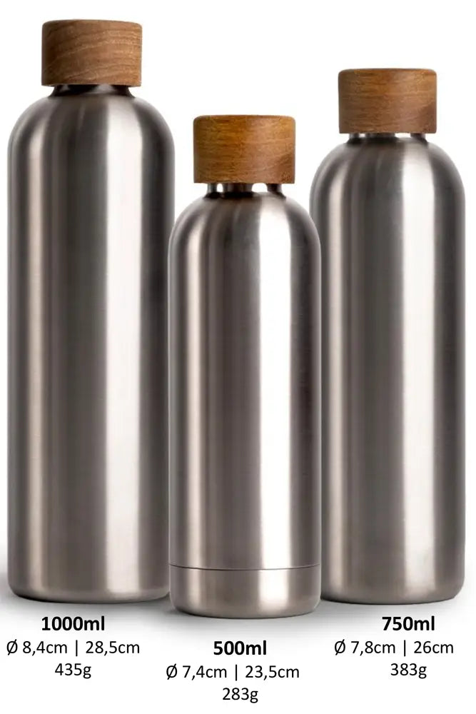 Thermosflasche aus Edelstahl gebürstet 1l, 750ml,500ml